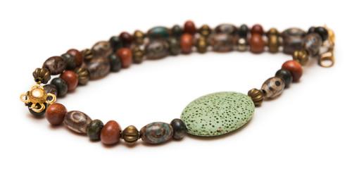 Elegant jewellery isolated on the white background