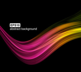 Abstract light wavy futuristic background. Vector illustration.