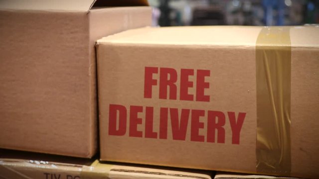 Free delivery cartons at logistics center
