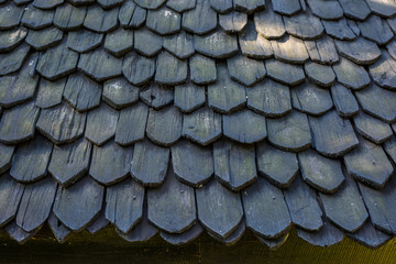 Wood roofing pattern detail