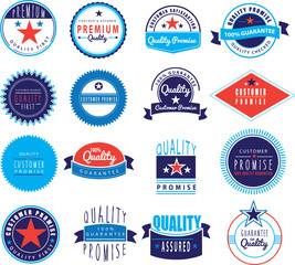 Naklejka premium Premium logo set in retro vintage style