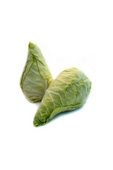 Spitzkohl isoliert auf weiß