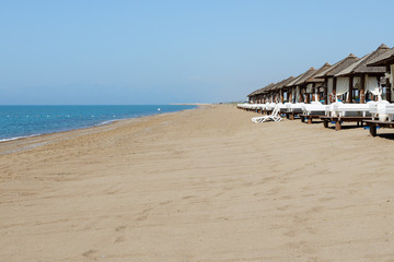 The beach at luxury hotel, Antalya, Turkey