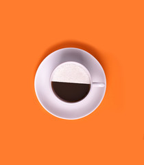 Cup of coffee with sugar