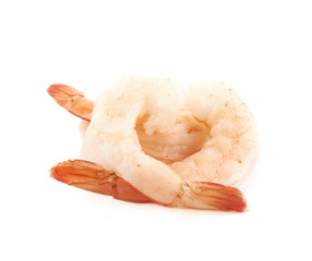 Pile of shrimps isolated