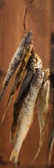 Dried and Salted Fish for Beer traditional Russian snack. Selective focus.