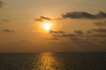 Fototapeta premium Orange sunset sky,Sunset Sky Background