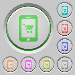 Mobile shopping push buttons