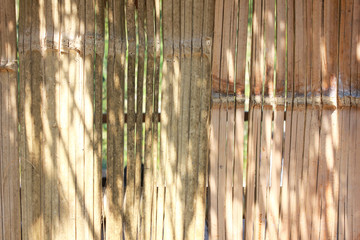 Bamboo walls of the house tribesmen