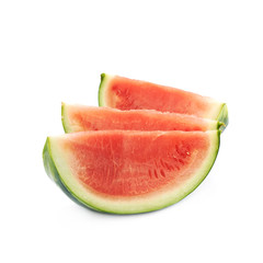 Couple watermelon slices isolated
