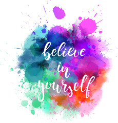 Typography watercolored background