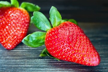 Sweet and fresh strawberries ready to eat.