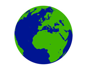 vettoriale mondo verde e blu 