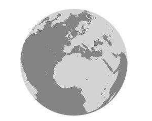 pianeta terra vettoriale grigio