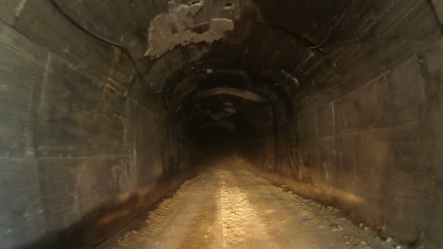 Underground Tunnel in Calcareous Rock Mine