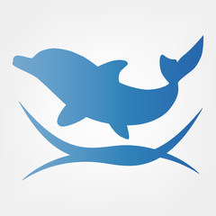 olphin and wave logo