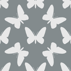Symmetrical pattern of butterflies in gentle pastel tones. Suitable for festive and celebratory decoration.