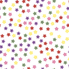 Seamless abstract pattern with stars. Vector illustration.