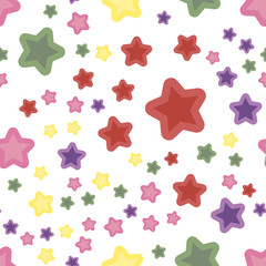 Naklejka premium Seamless abstract pattern with stars. Vector illustration.