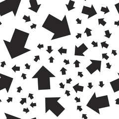 Seamless pattern of various geometric shooter. Vector illustration background