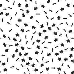 Seamless pattern of various geometric shooter. Vector illustration background