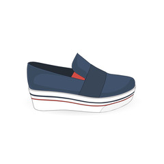 one comfortable female shoe , vector, illustration