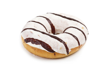 Colored doughnut or donut on the white