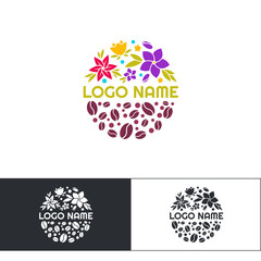 Flowers Coffee Logo Three