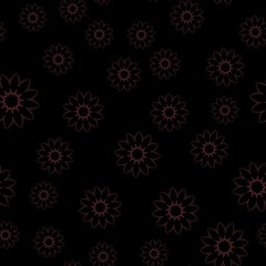 Exquisite floral ornament with random flowers. For fabric, wrapping paper, wallpaper, design and interior. Vector background.