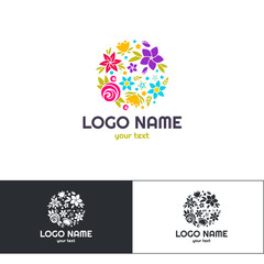 Many Flowers Logo One