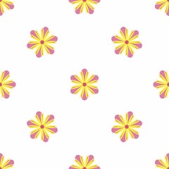 Obraz premium Exquisite floral ornament with random flowers. For fabric, wrapping paper, wallpaper, design and interior. Vector background.