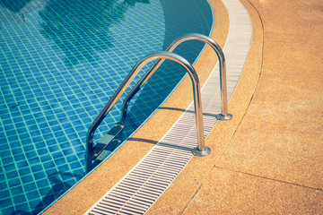 swimming pool with stair at sport center