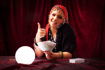 Fortune Teller With Crystal Ball