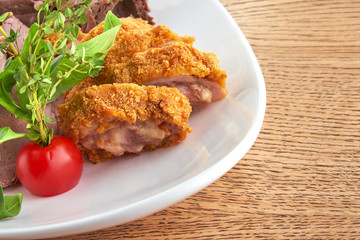 Pate and chicken roll