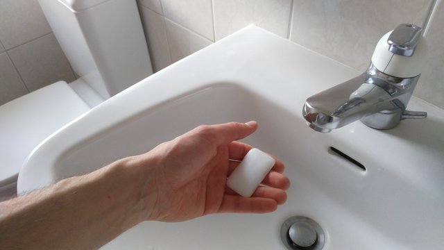 Hand with soap