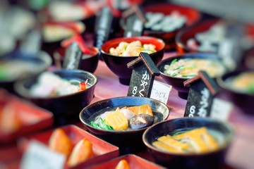 Traditional market in Japan.