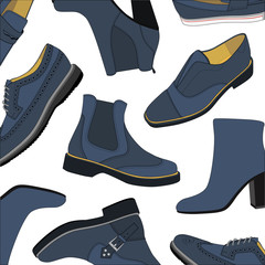 different models of business shoes, vector, illustration,