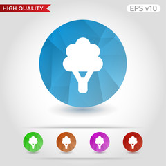 Tree icon. Button with tree icon. Modern UI vector.