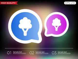 Tree icon. Button with tree icon. Modern UI vector.