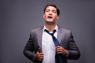 Man in funny romantic concept