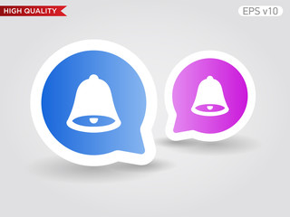 Bell icon. Button with bell icon. Modern UI vector.