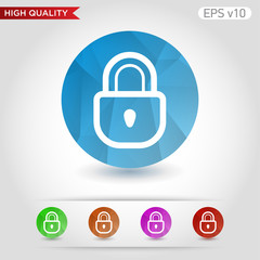 Lock icon. Button with lock icon. Modern UI vector.