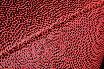 American football ball close up texture