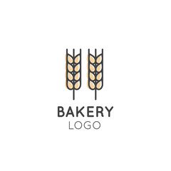 Vector Icon Style Illustration Concept Logo of Bakery, Mill, Bread Product, Store or Market, Isolated Symbols for Web and Mobile