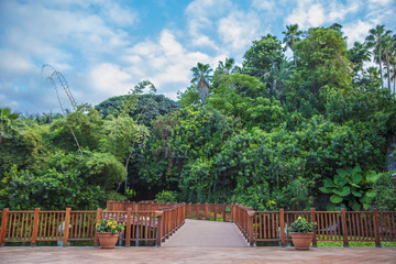Botanical Garden bridge railing