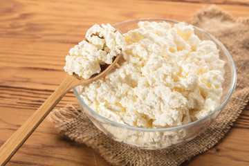 cottage cheese in a bowl