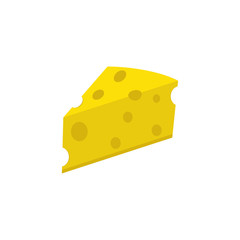 Cheese flat icon, food & drink elements, Dairy sign, a colorful solid pattern on a white background, eps 10.