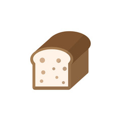 Bread flat icon, food & drink elements, bakery product sign, a colorful solid pattern on a white background, eps 10.