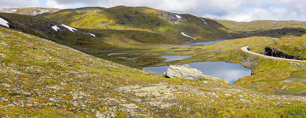 The  Vikafjellsvegen National Tourist Route to Vik, Norway