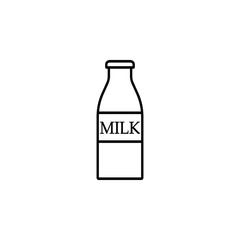 Bottle of milk line icon, food & drink elements, dairy sign, a linear pattern on a white background, eps 10.